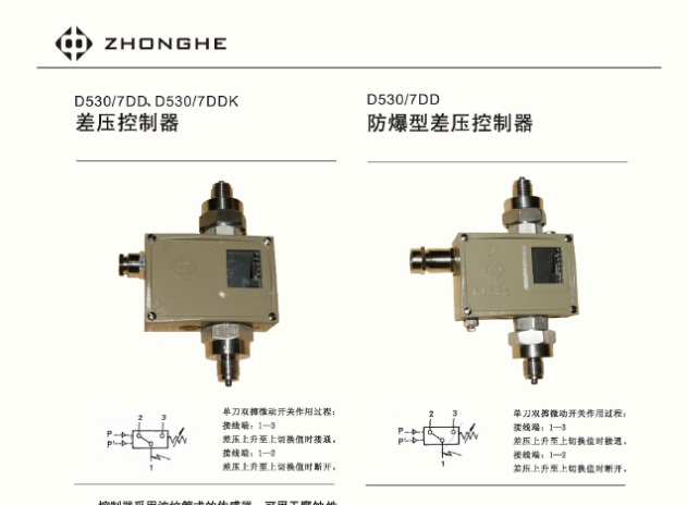 差压球友会官网D530/7DD差压开关上海中和自动化仪表供应
